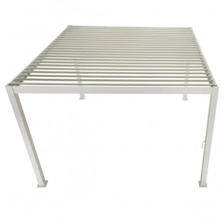 Pergola bioclimatique blanche autoportée 3x4M Ombréa